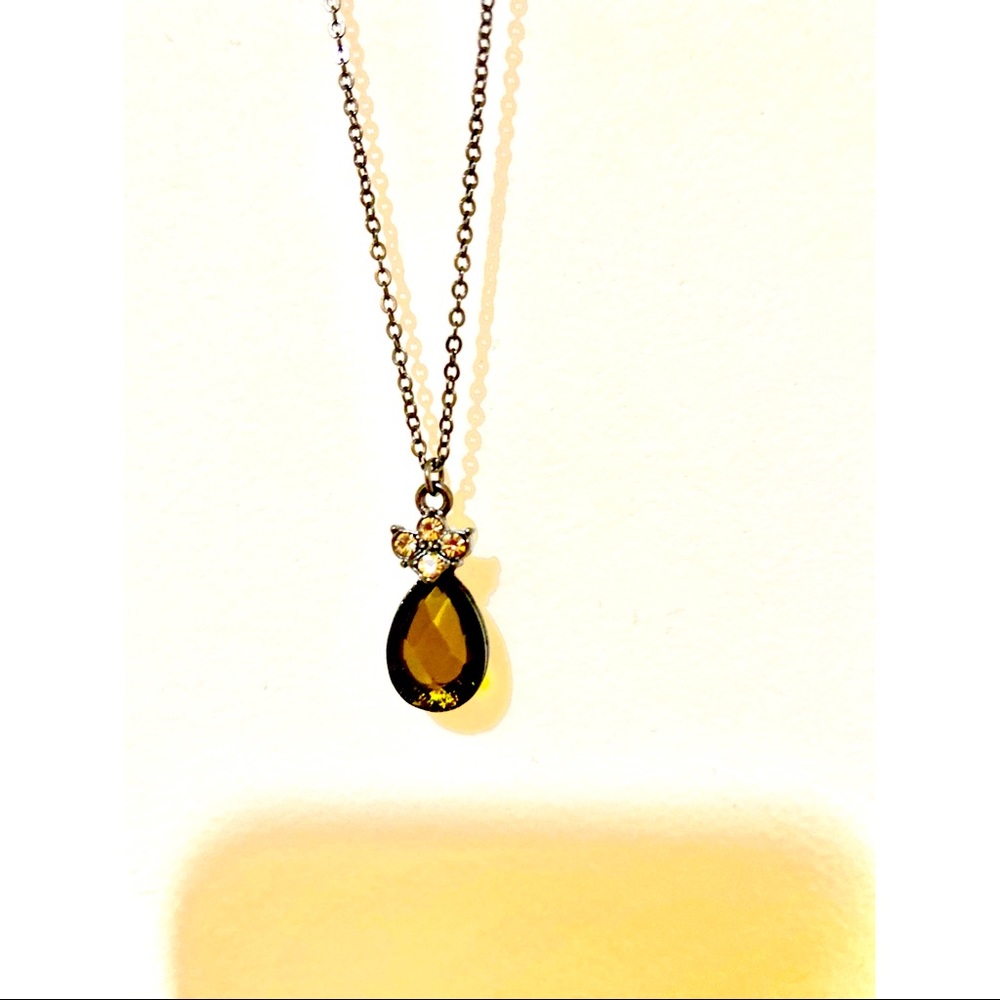 Olive Green Quartz Necklace